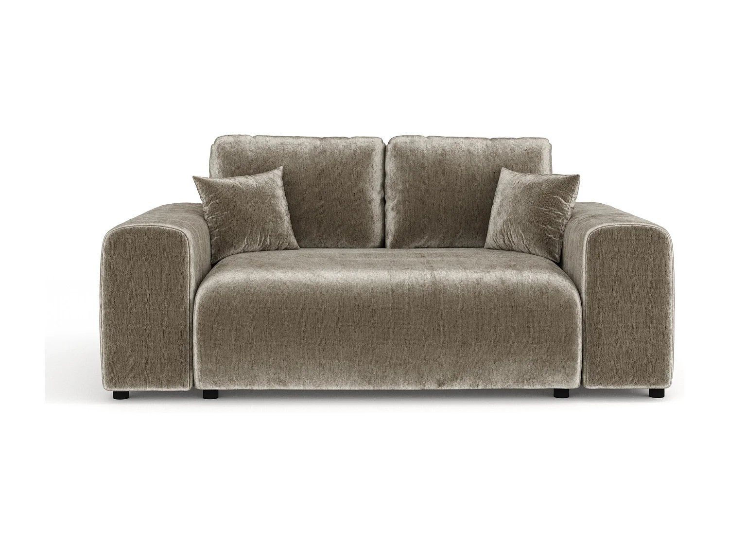 Canapé en tissu chenille Zanzibar - 2 places - beige