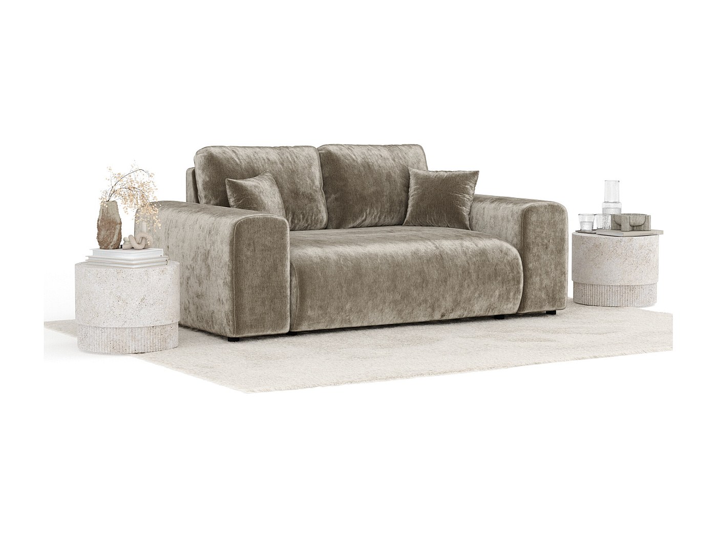 D&D Home, Elegant Chenille George speelgoed, 20 x 52 cm, blauw, vulling 100% polyester, geraffineerde afwerking, bontoren, met knijper in de slurf voor nog meer speelplezier, voor honden