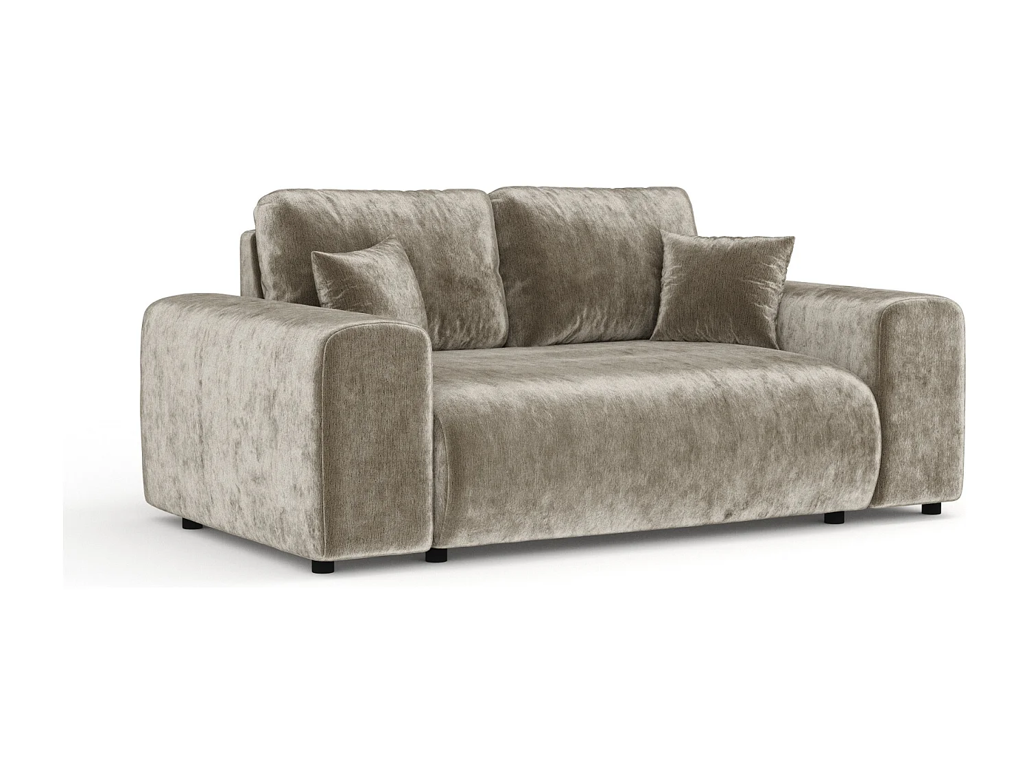 Canapé en tissu chenille Zanzibar - 2 places - beige