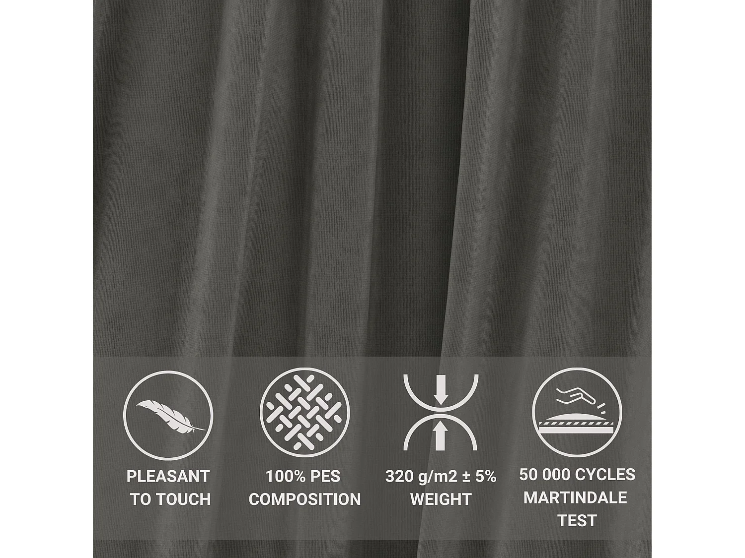 Canapé d'angle Cosimo - velours - 5 places - gris