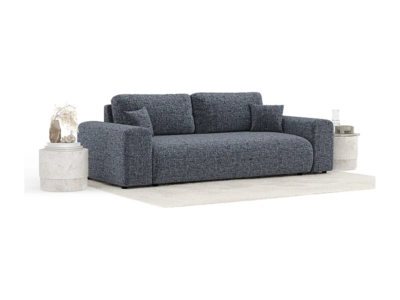 Sofa aus Webstoff Zanzibar - Drei-Personen - marineblau