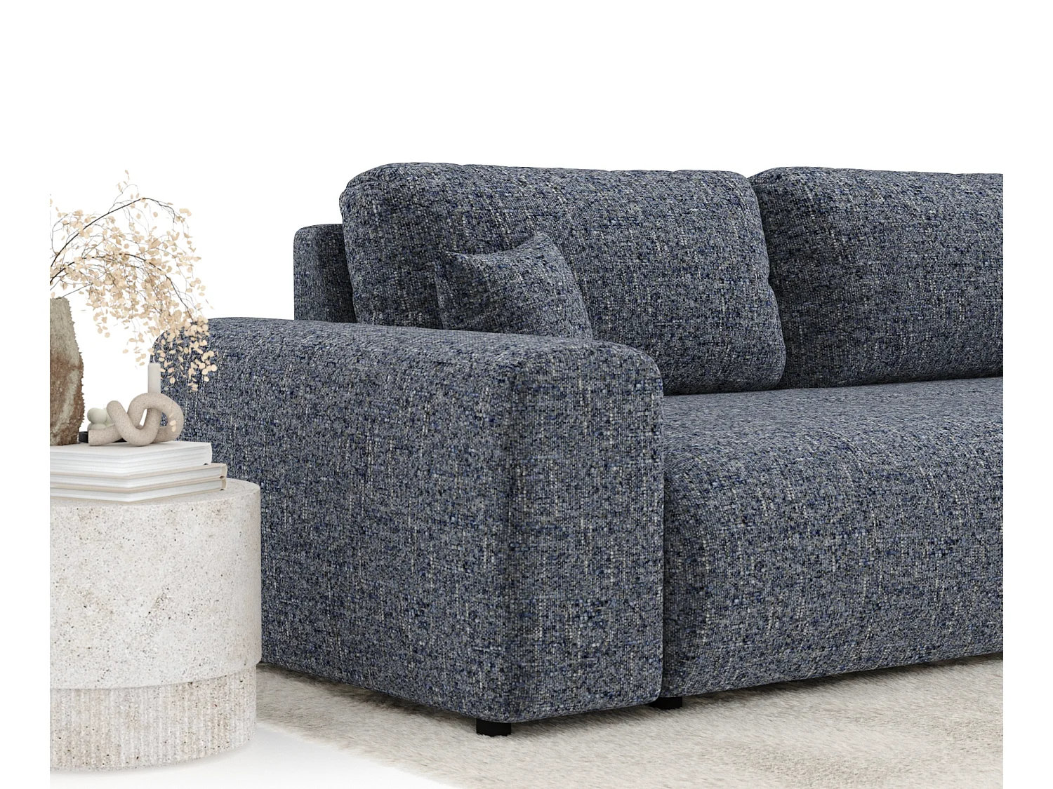 Canapé en toile tissée Zanzibar - 3 places - bleu marine