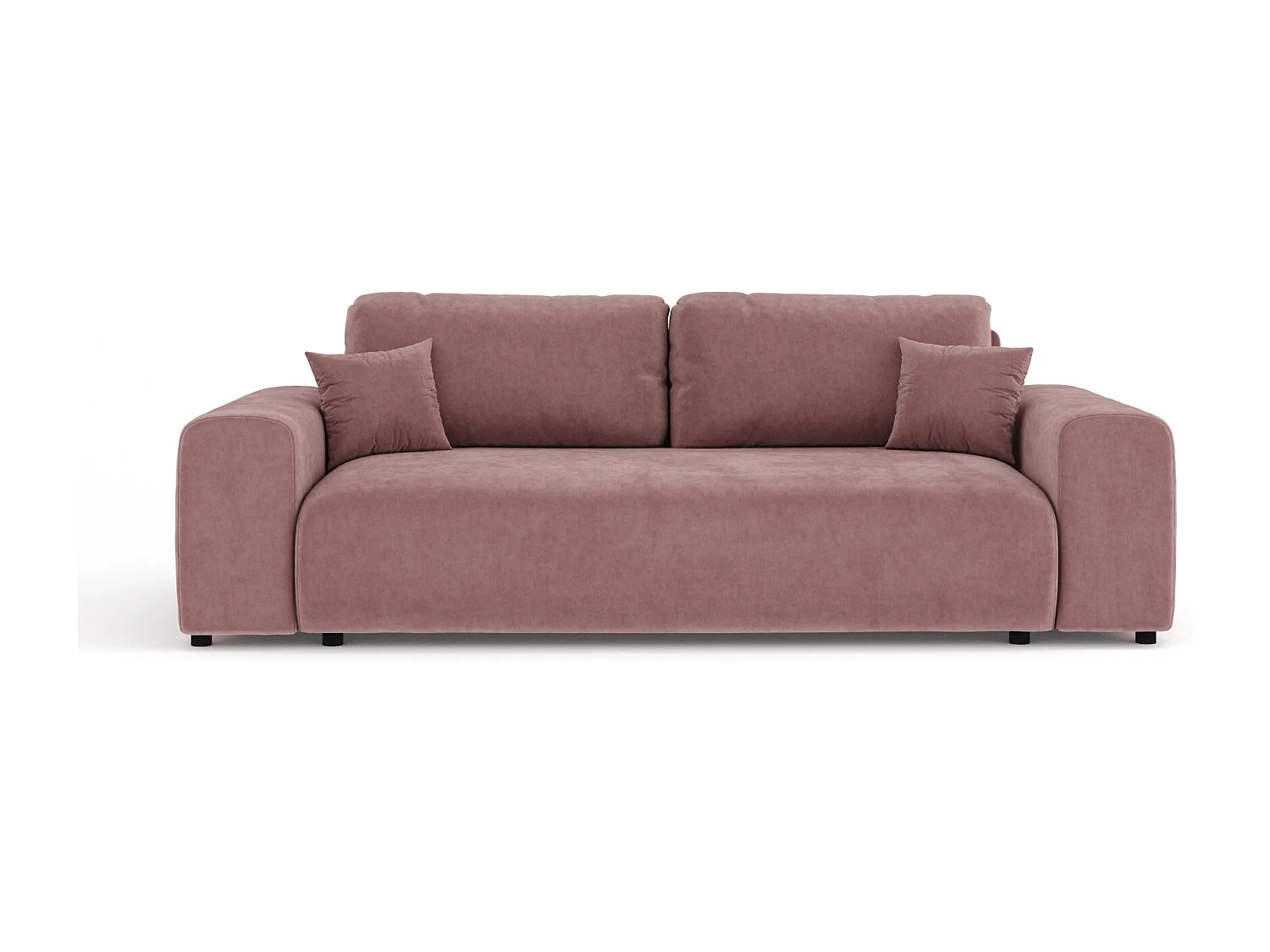Canapé en tissu velours Zanzibar - 3 places - rose