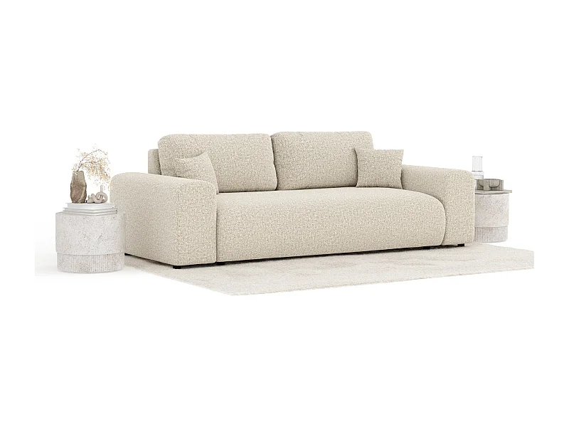 Sofa aus Boucle-Stoff Zanzibar - Drei-Personen - beige
