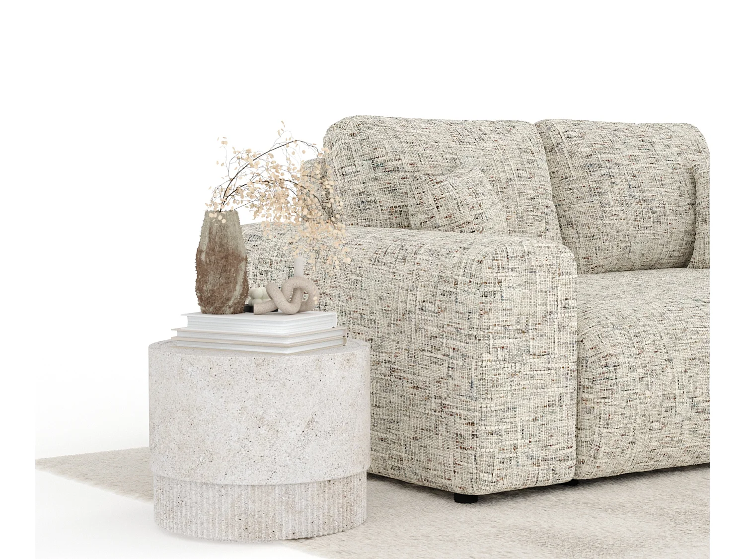 Canapé en toile tissée Zanzibar - 2 places - beige mélangé