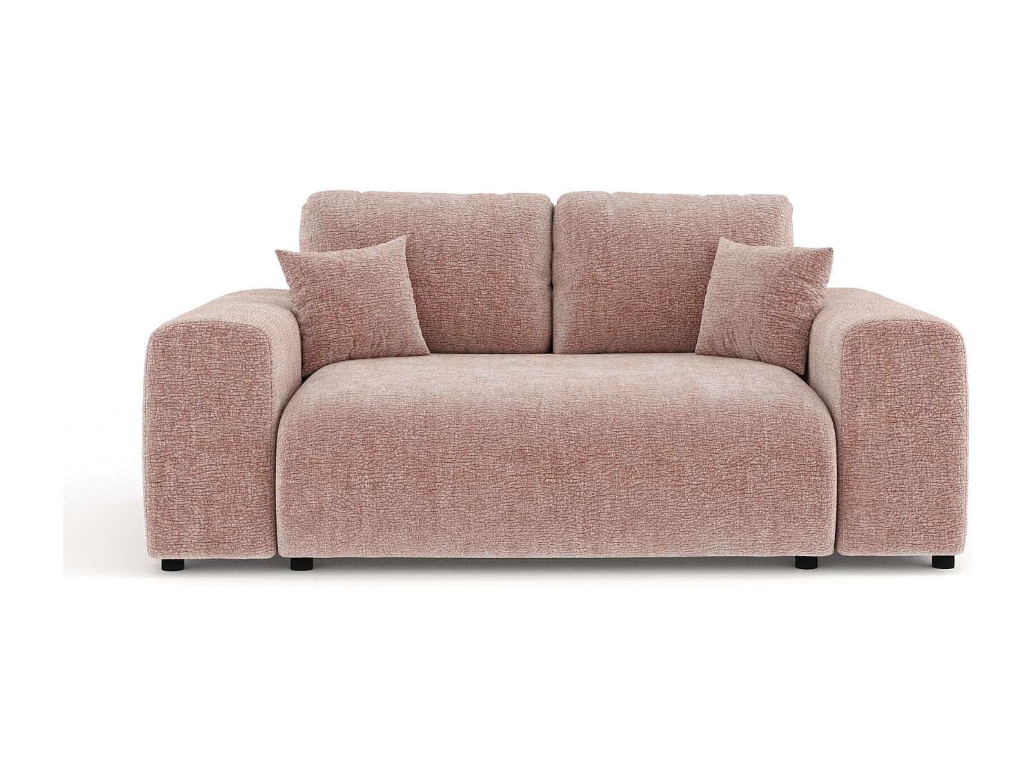 Canapé en tissu chenille Zanzibar - 2 places - rose