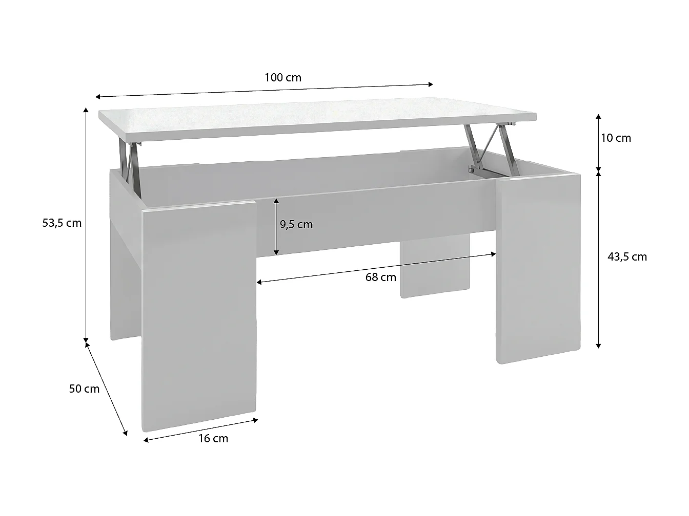 Mesa de centro elevatória Vita