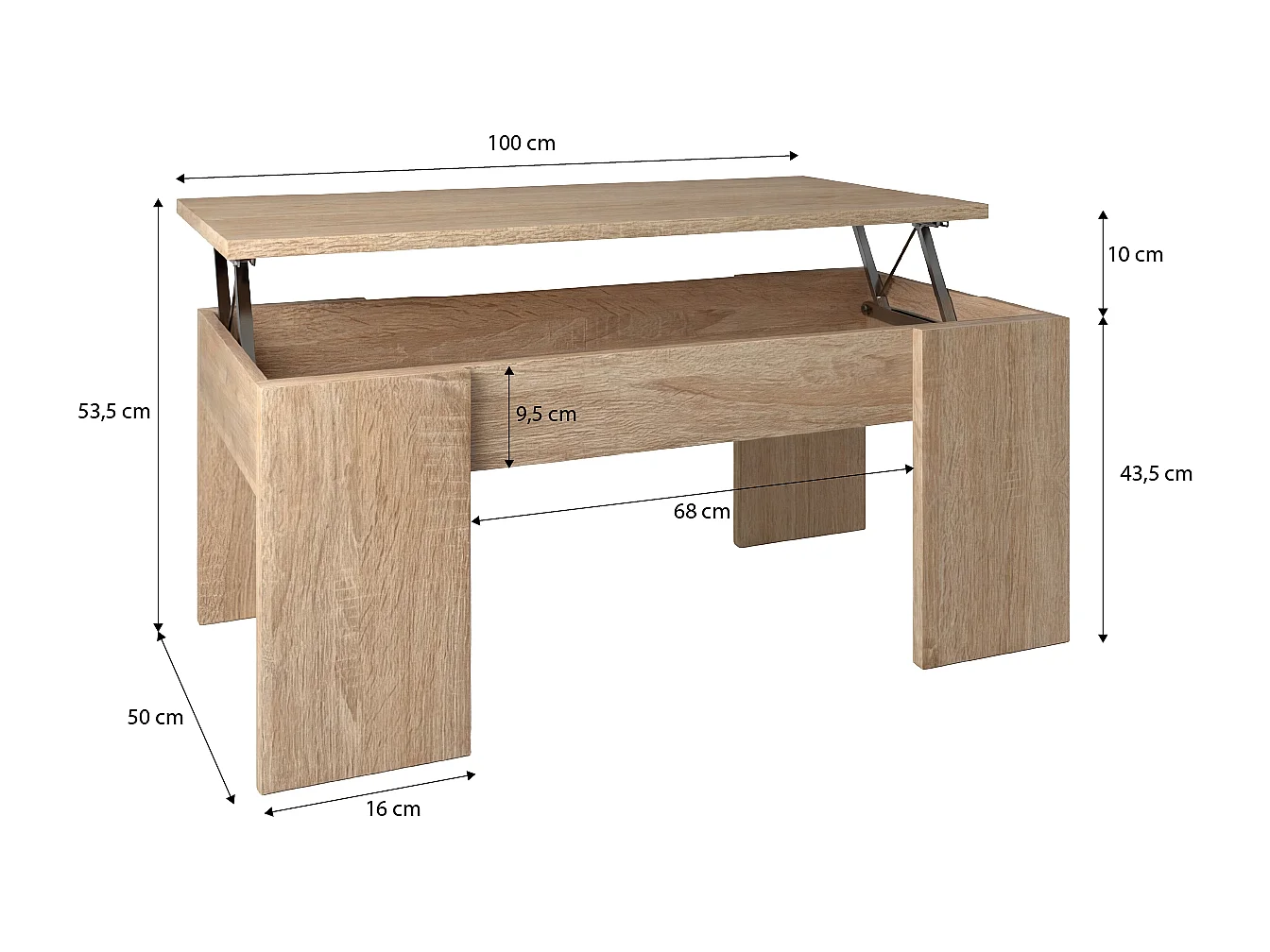 Mesa de centro elevatória Vita
