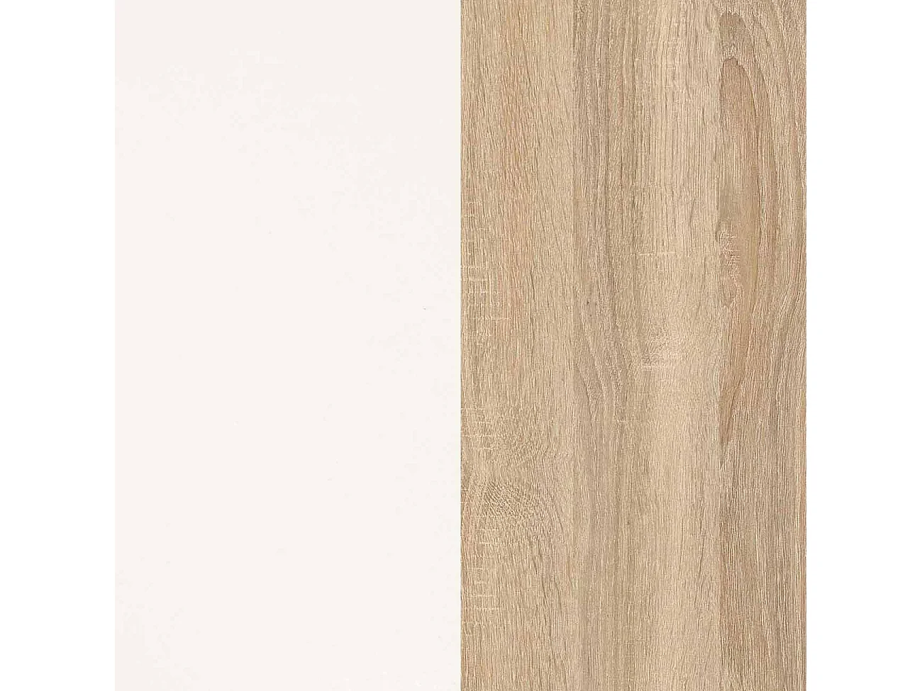 Mesa de escritorio con estantería Cosmic en blanco artik roble canadian 120 x 144 cm Blanco Artik (Blanco Mate) - Roble Canadian