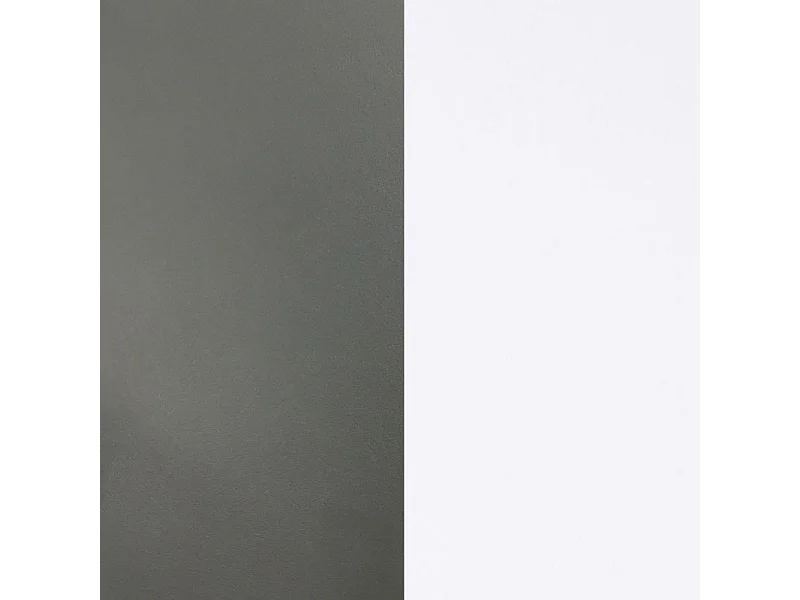 Mesa de escritorio con estantería Cosmic en blanco artik gris antracita 120 x 144 cm Blanco Artik (Blanco Mate) - Gris Antracita