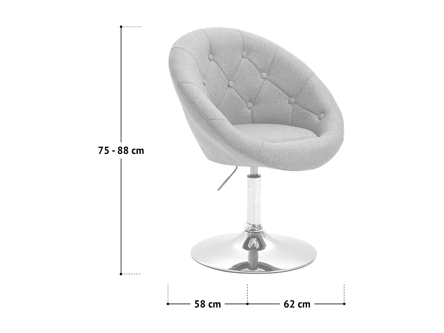 Fauteuil SVITA HAVANNA Fauteuil Lounge Club Tabouret de bar Chaise pivotante Rétro Pétrole/Noir