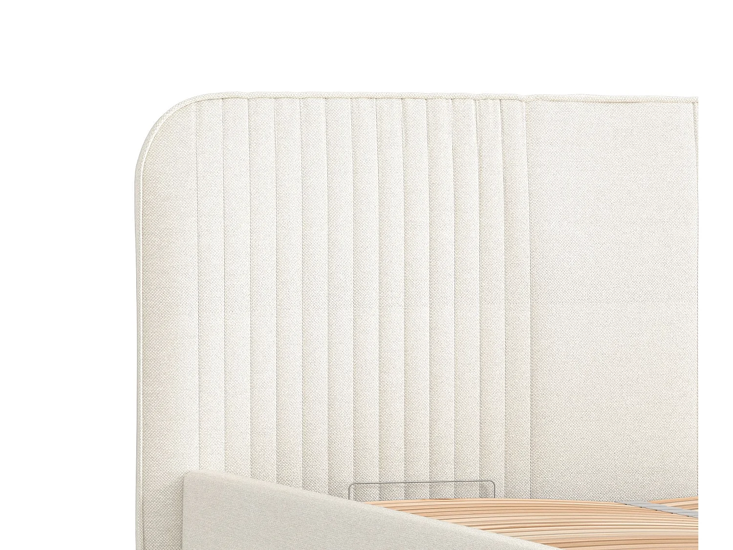 Polsterbett Livy - 160 x 200 cm - Webstoff - creme