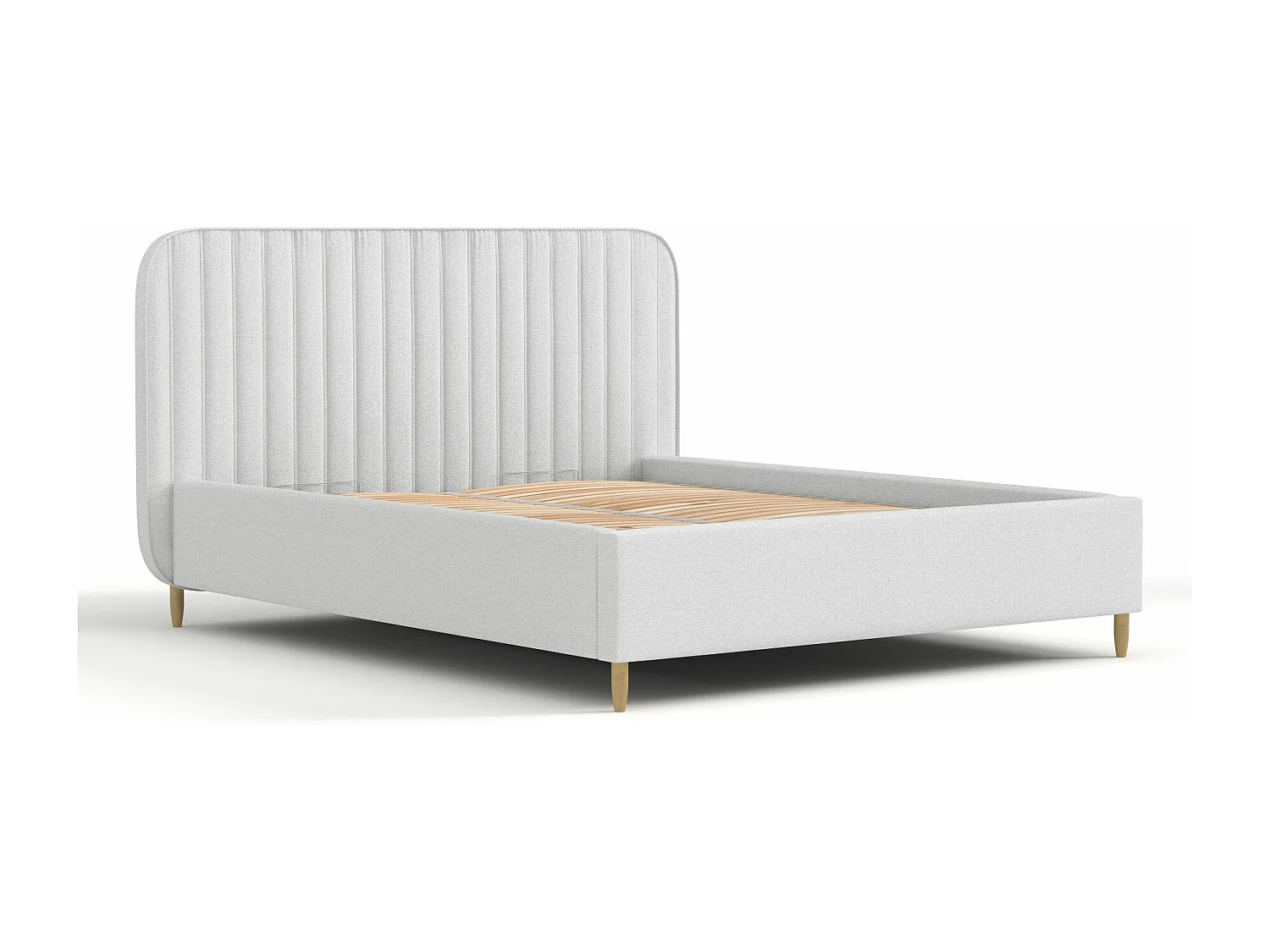 Polsterbett Noto - 180 x 200 cm - Webstoff - hellgrau