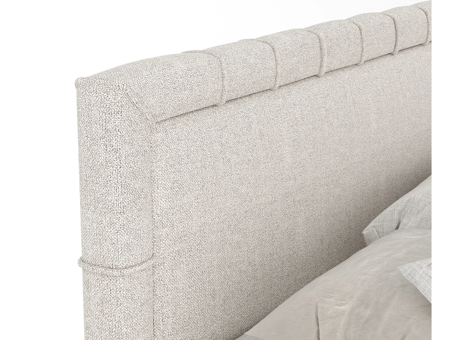 Lit boxspring en toile tissée Voyage - matelas - surmatelas - 200x200 cm - beige