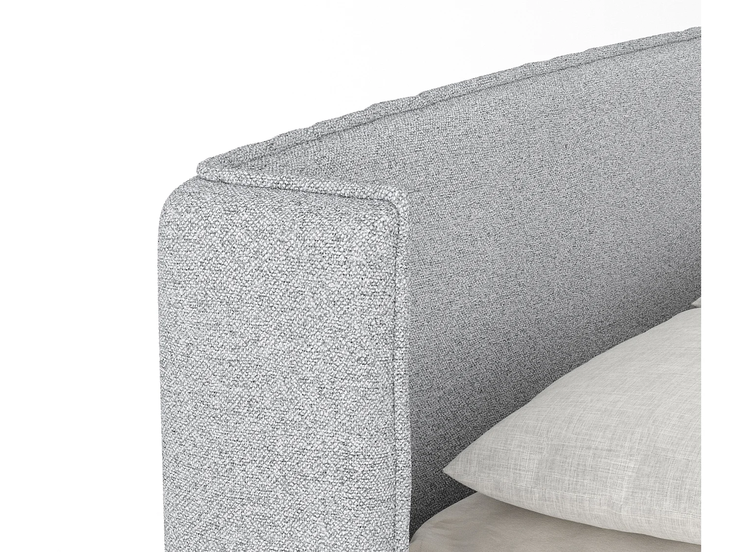 Lit boxspring en toile tissée Carizzo - matelas - surmatelas - 180x200 cm - gris clair