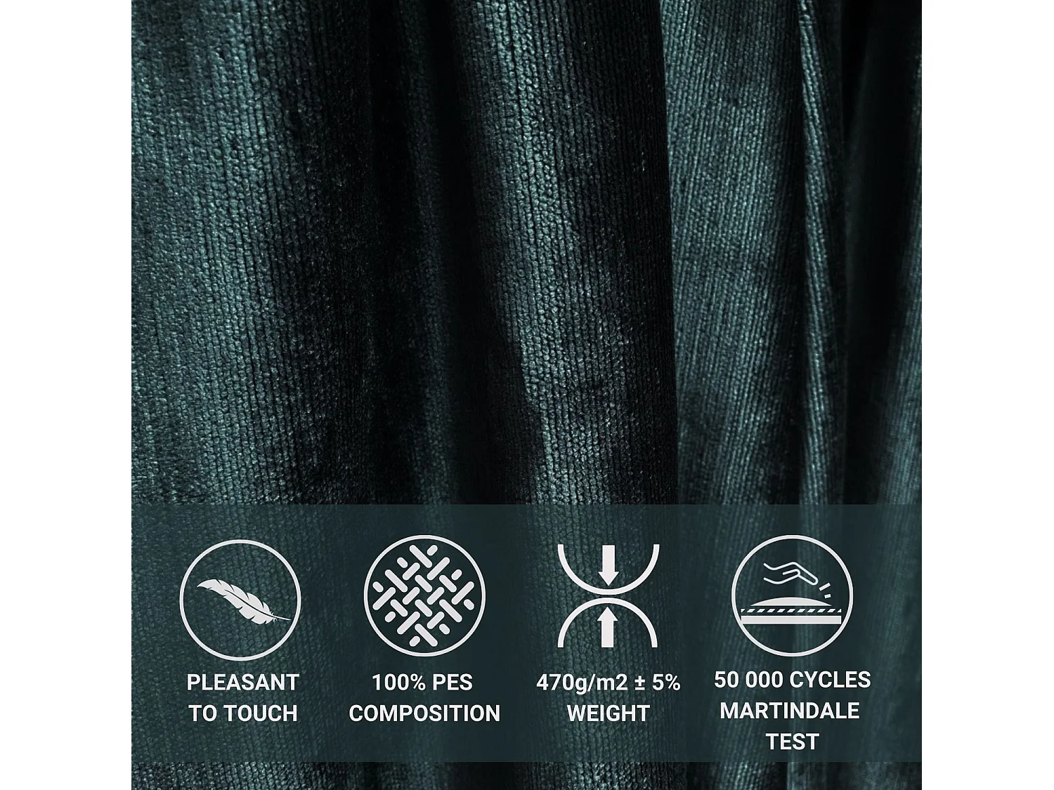 Boxspringbett im Chenille-Stoff Estelle - Matratze - Topper - 140x200 cm - teal