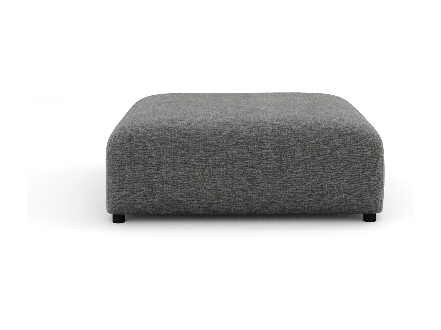 Pouf en tissu chenille Zanzibar - 110x110 cm - gris