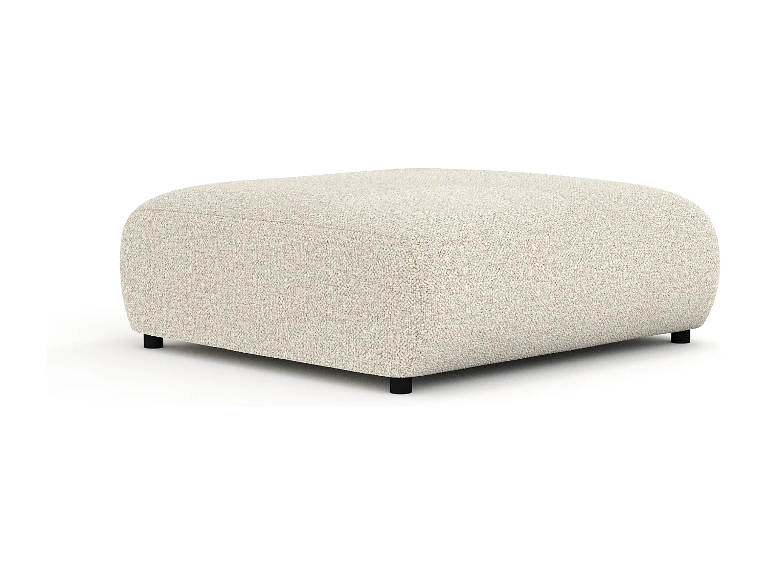 Pouf en tissu bouclette Zanzibar - 110x110 cm - beige