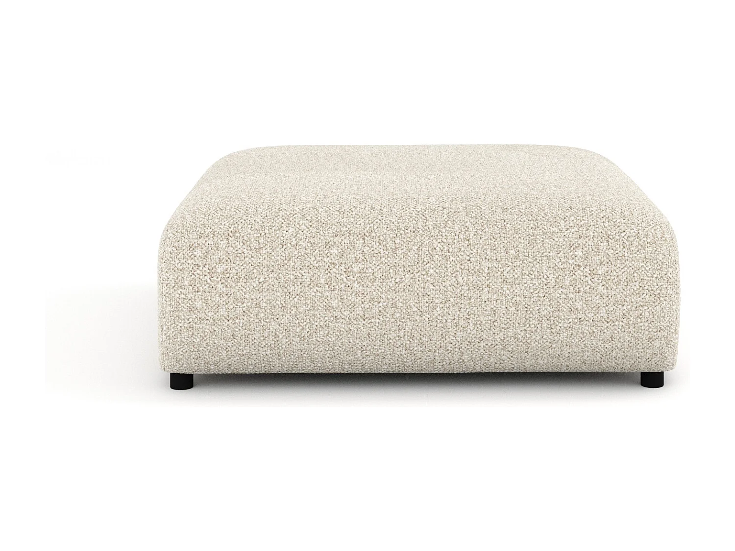 Pouf en tissu bouclette Zanzibar - 110x110 cm - beige