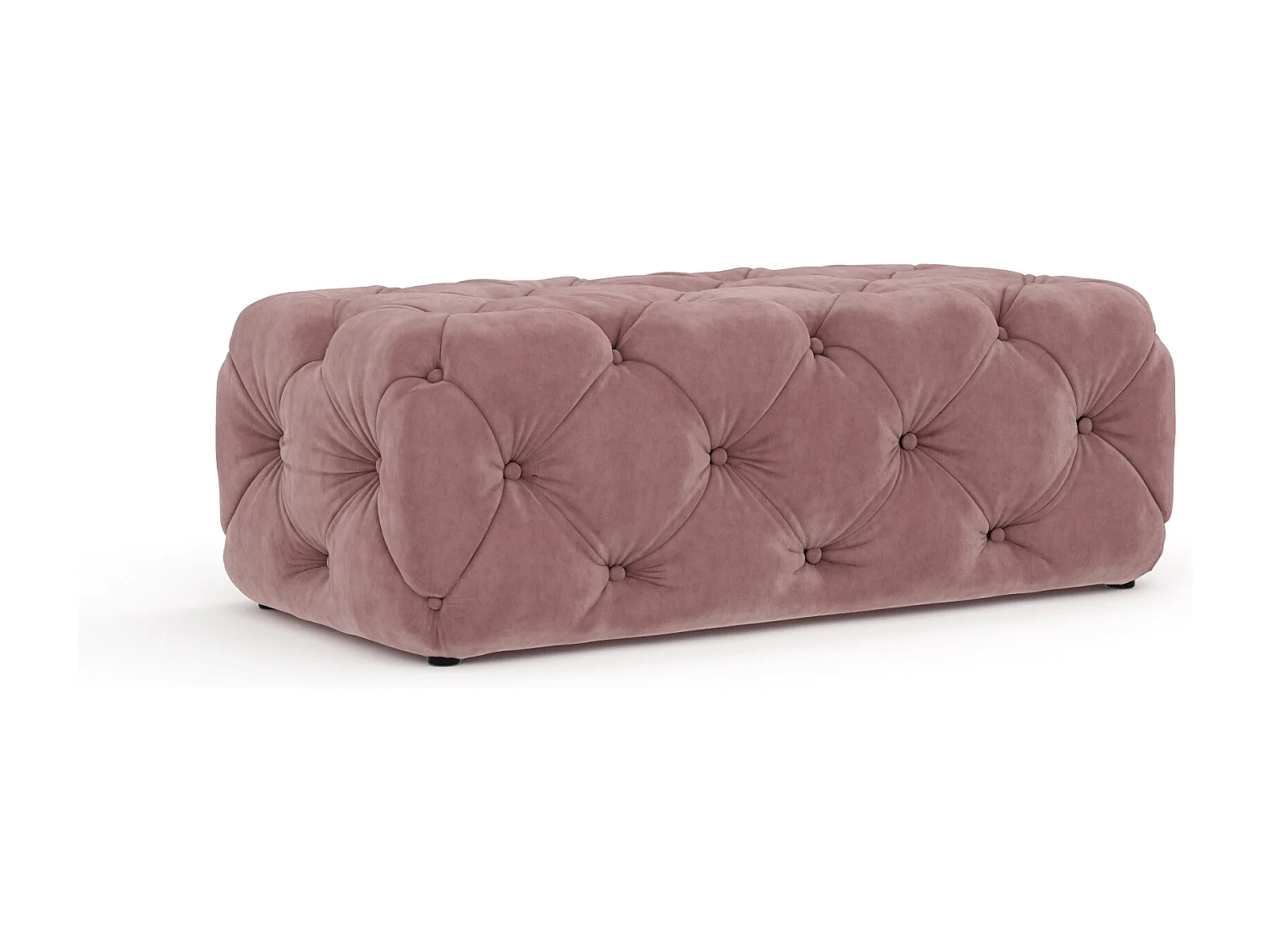 Pouf en velours Cosimo - rose