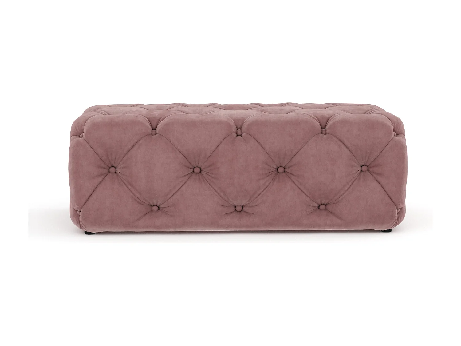 Pouf en velours Cosimo - rose