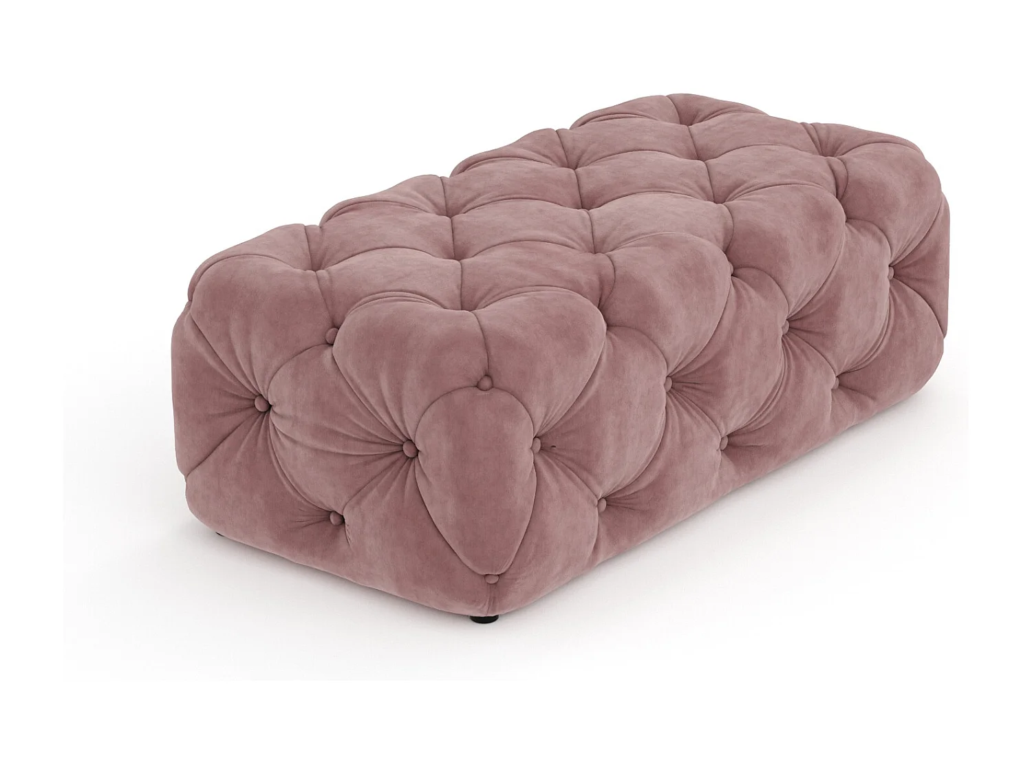 Pouf en velours Cosimo - rose