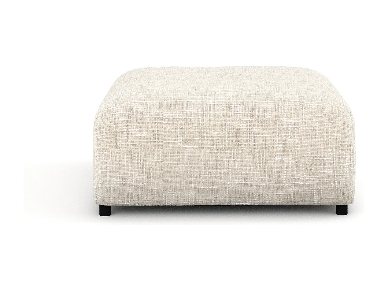 Pouf en toile tissée Zanzibar - 88x88 cm - creme