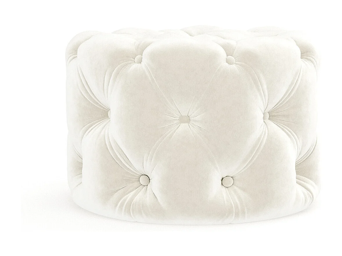 Pouf en velours Cosimo - creme