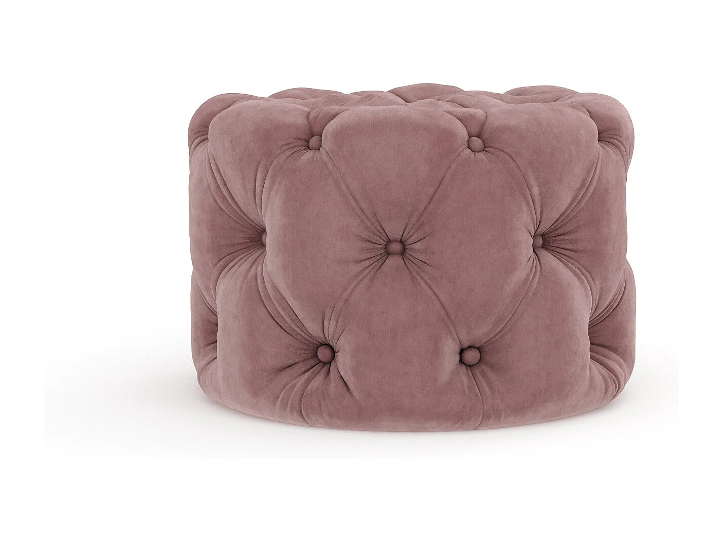 Pouf en velours Cosimo - rose
