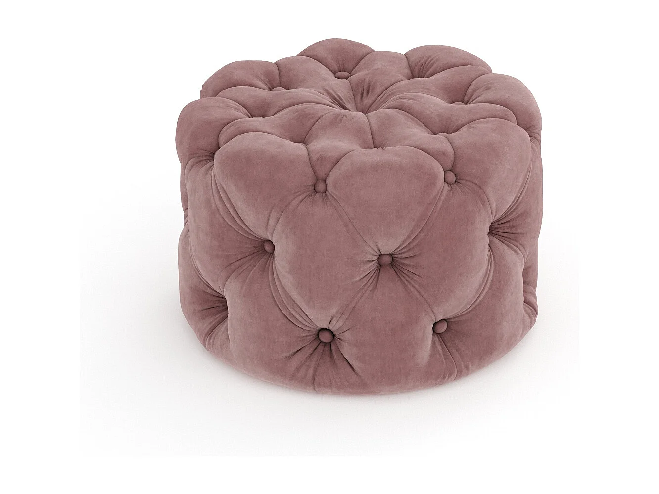 Pouf en velours Cosimo - rose
