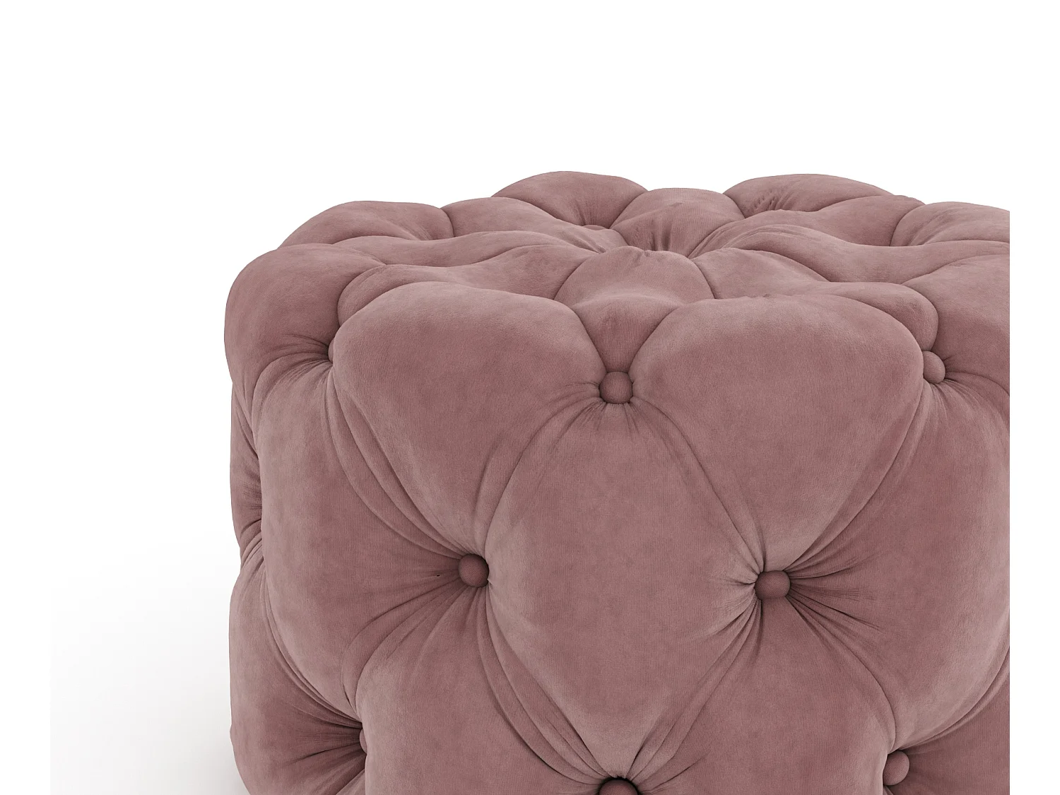 Pouf en velours Cosimo - rose