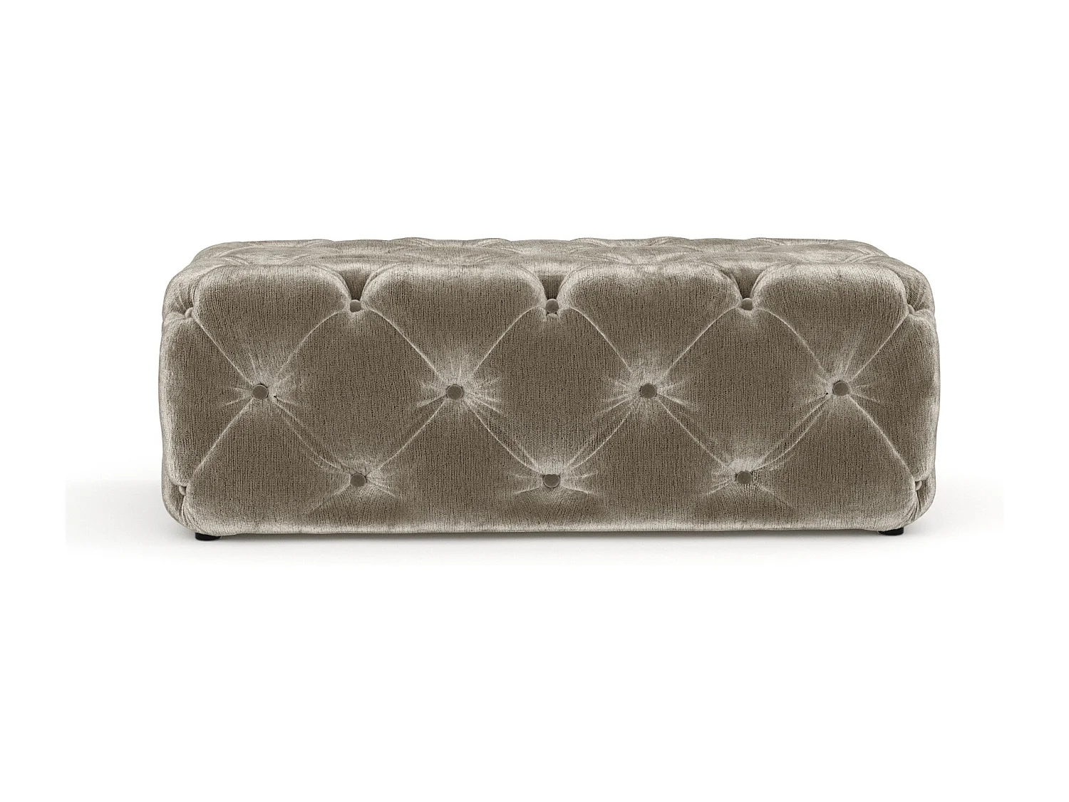 Pouf en tissu chenille Cosimo - beige