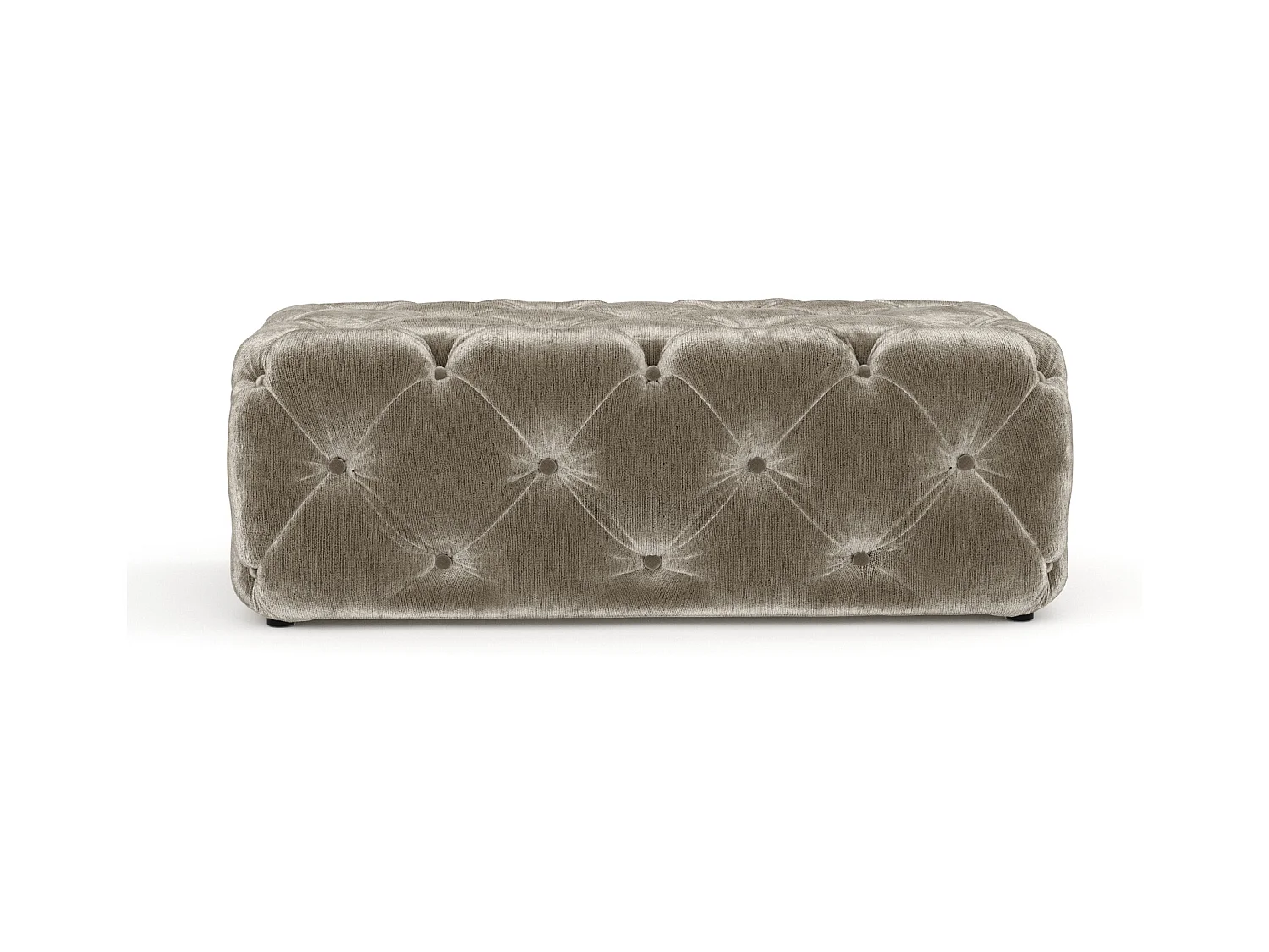 Pouf en tissu chenille Cosimo - beige