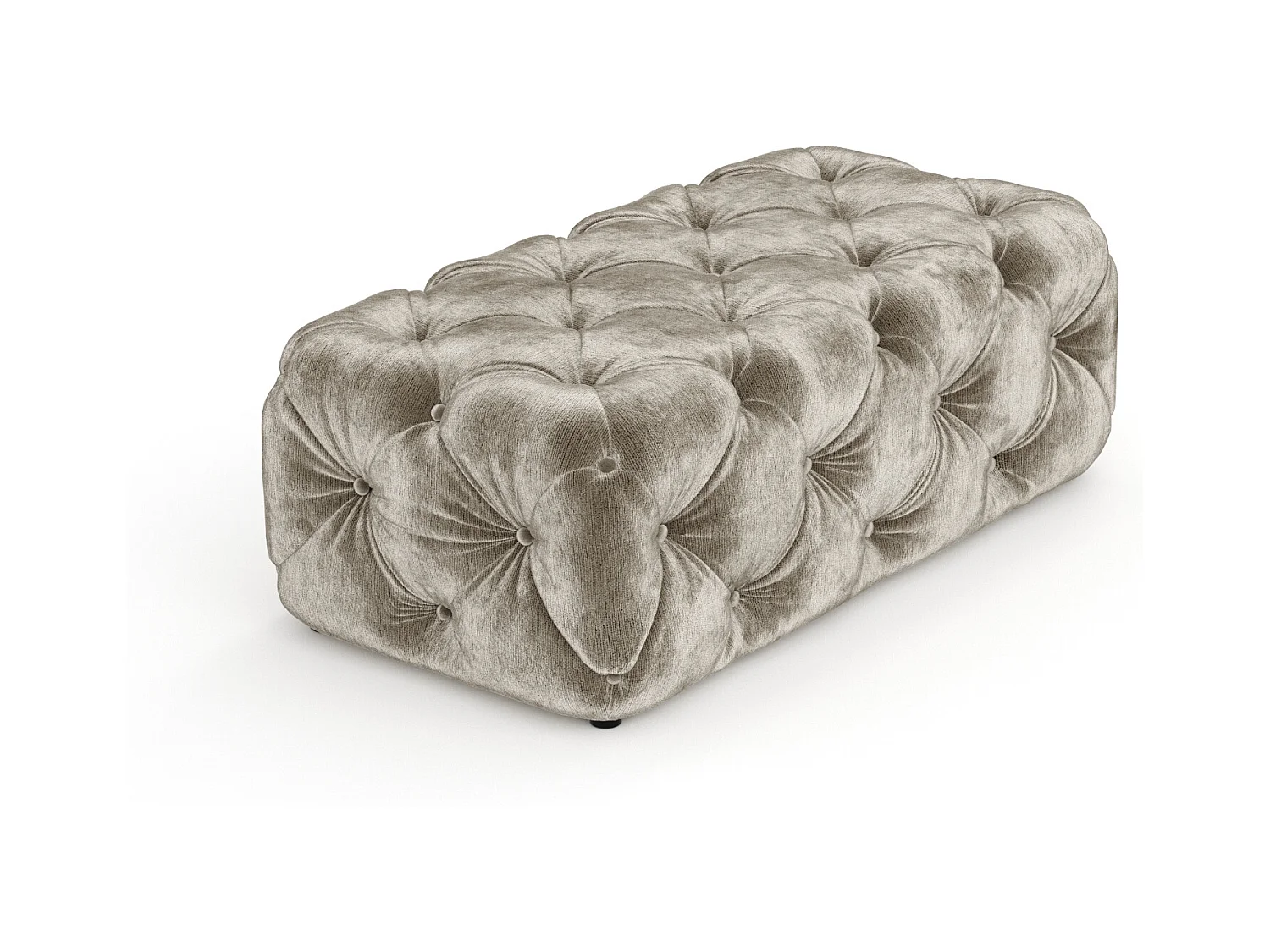 Pouf en tissu chenille Cosimo - beige