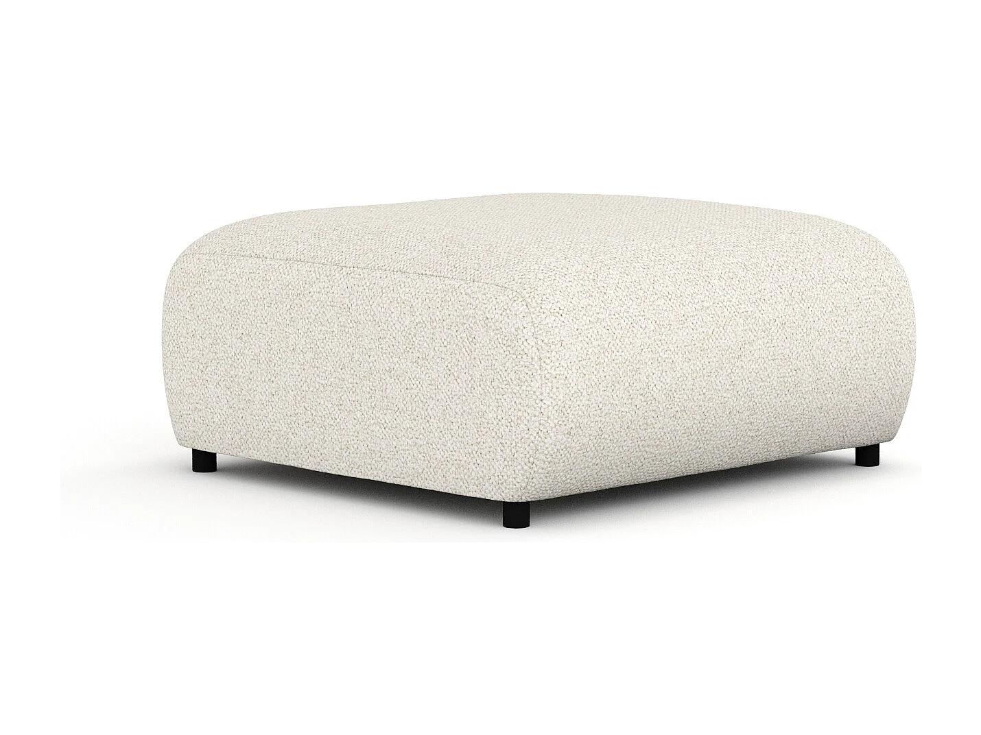 Pouf en tissu bouclette Zanzibar - 88x88 cm - beige clair