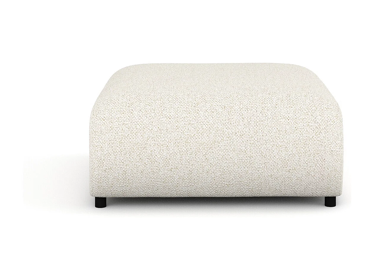 Pouf en tissu bouclette Zanzibar - 88x88 cm - beige clair