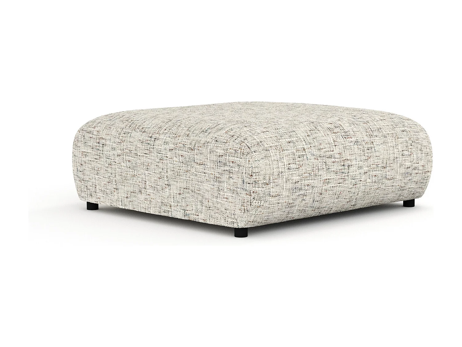 Pouf en toile tissée Zanzibar - 110x110 cm - beige mélangé