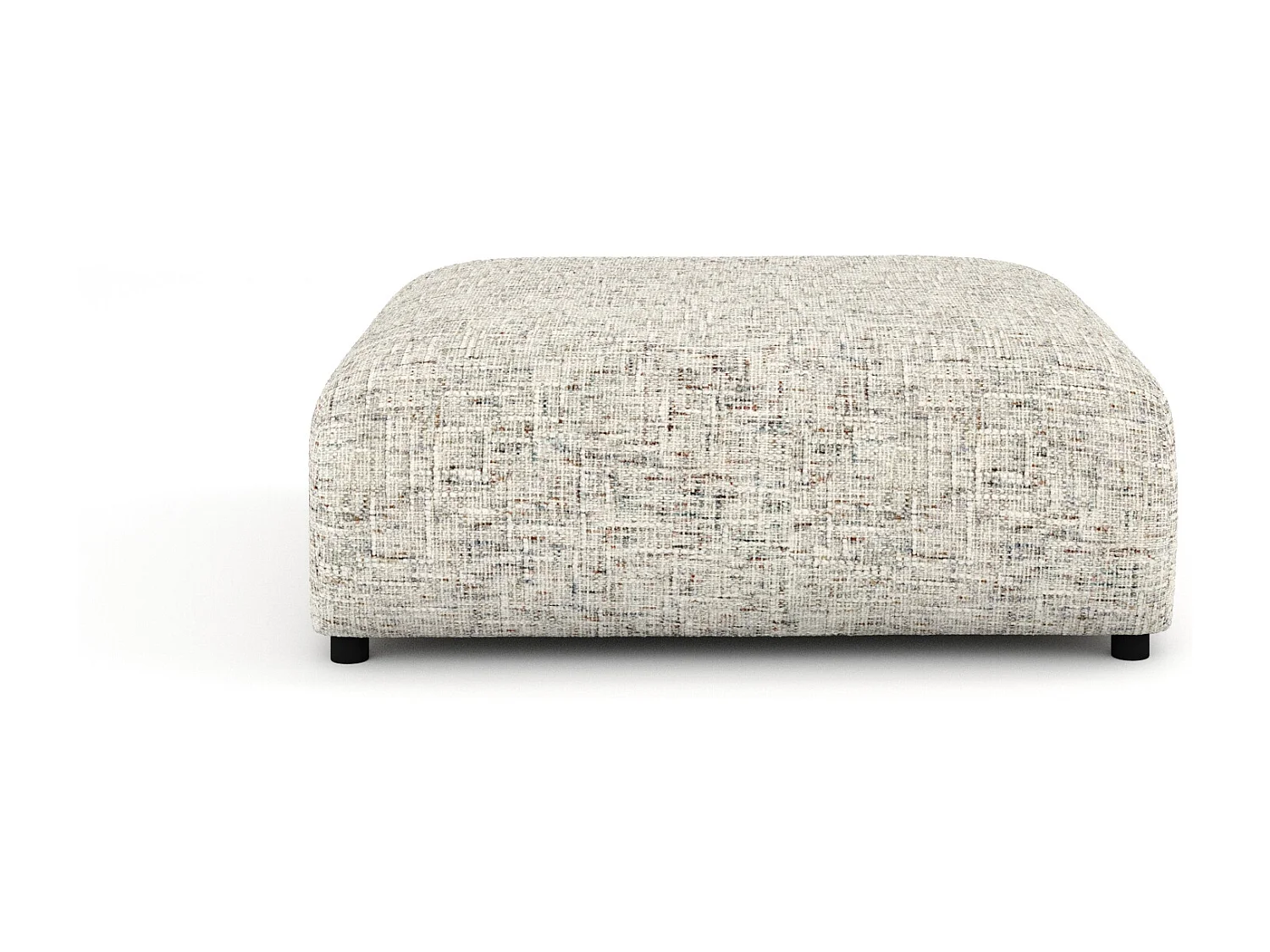 Pouf en toile tissée Zanzibar - 110x110 cm - beige mélangé