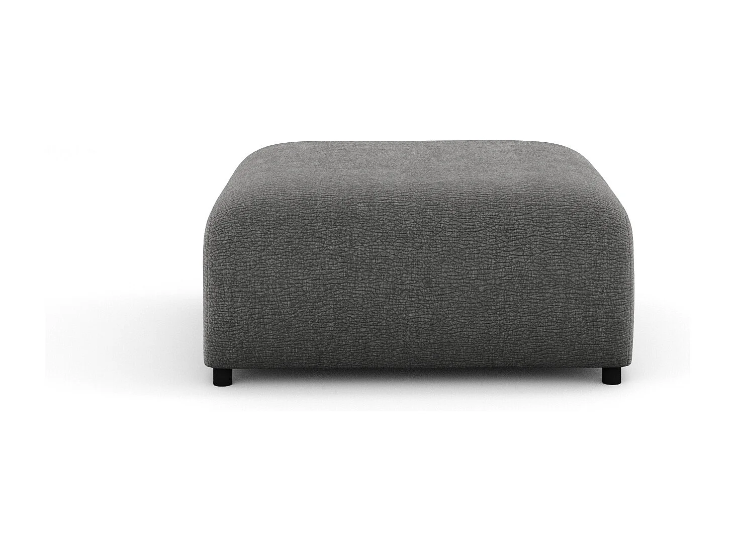 Pouf en tissu chenille Zanzibar - 88x88 cm - gris