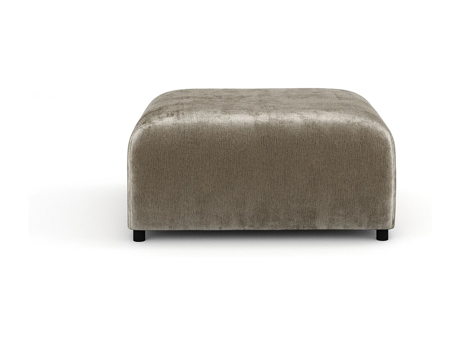 Pouf en tissu chenille Zanzibar - 88x88 cm - beige