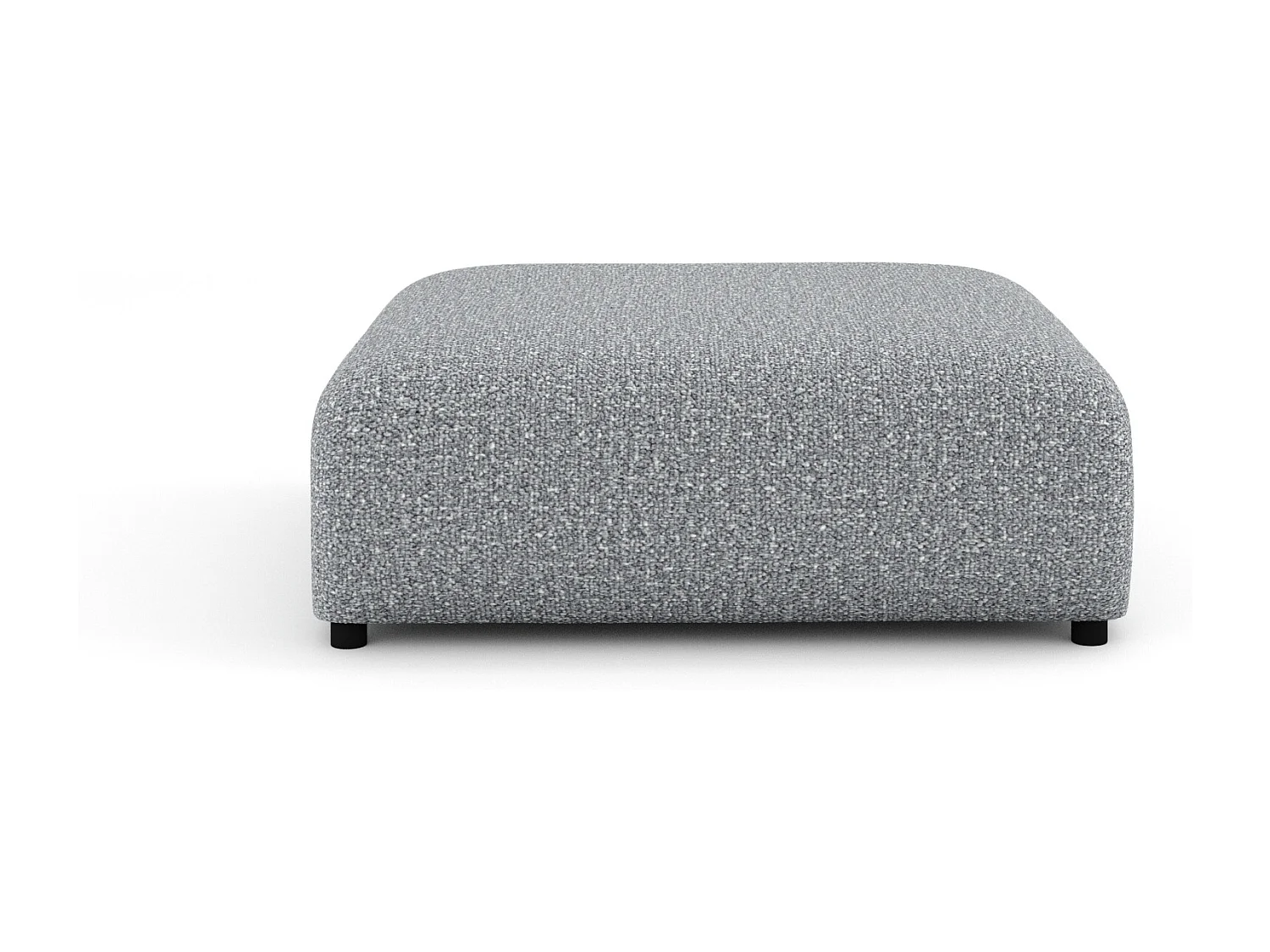 Pouf en tissu bouclette Zanzibar - 110x110 cm - gris