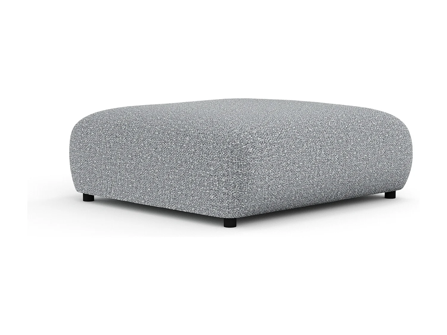 Pouf en tissu bouclette Zanzibar - 110x110 cm - gris