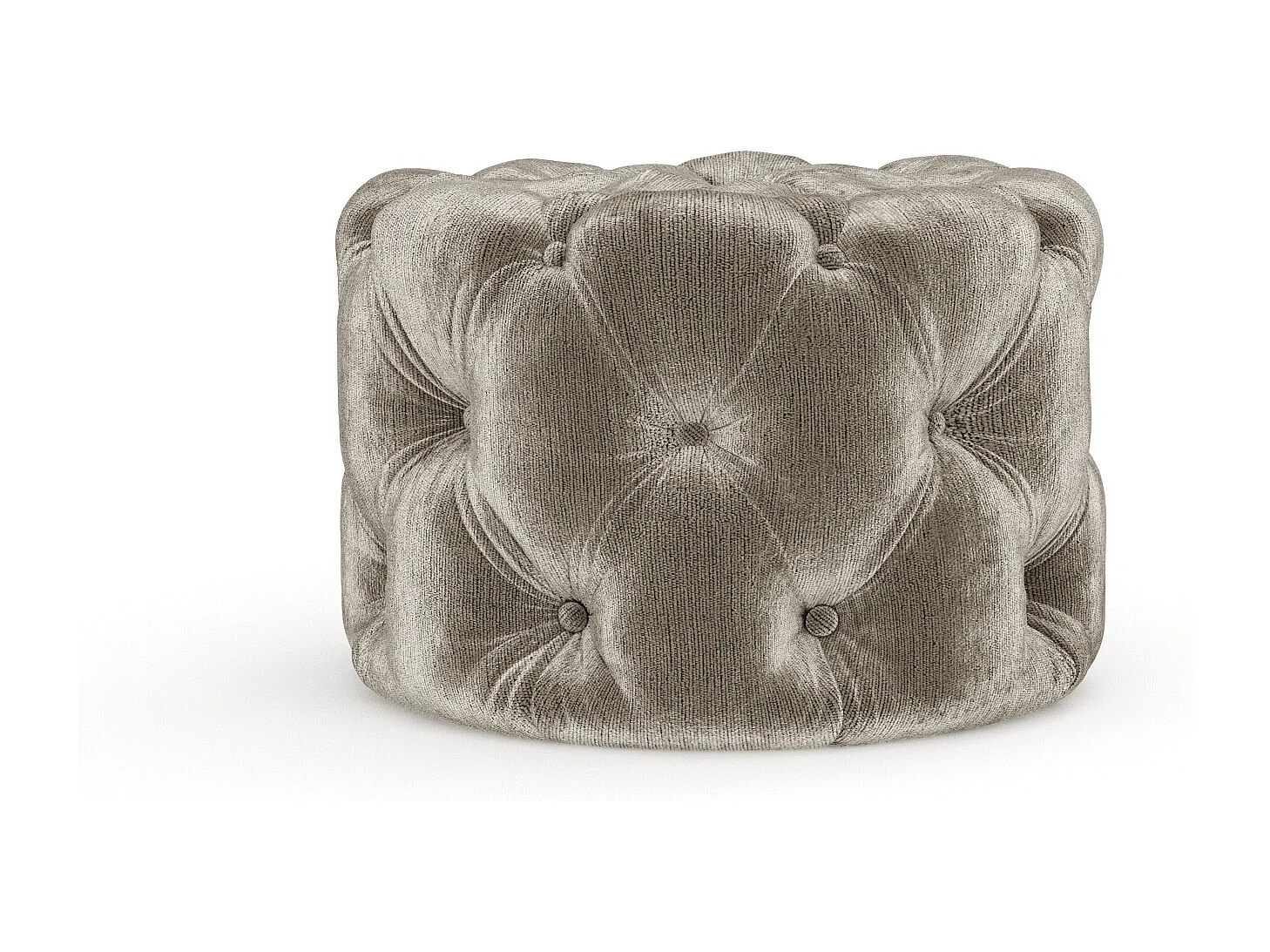 Pouf en tissu chenille Cosimo - beige