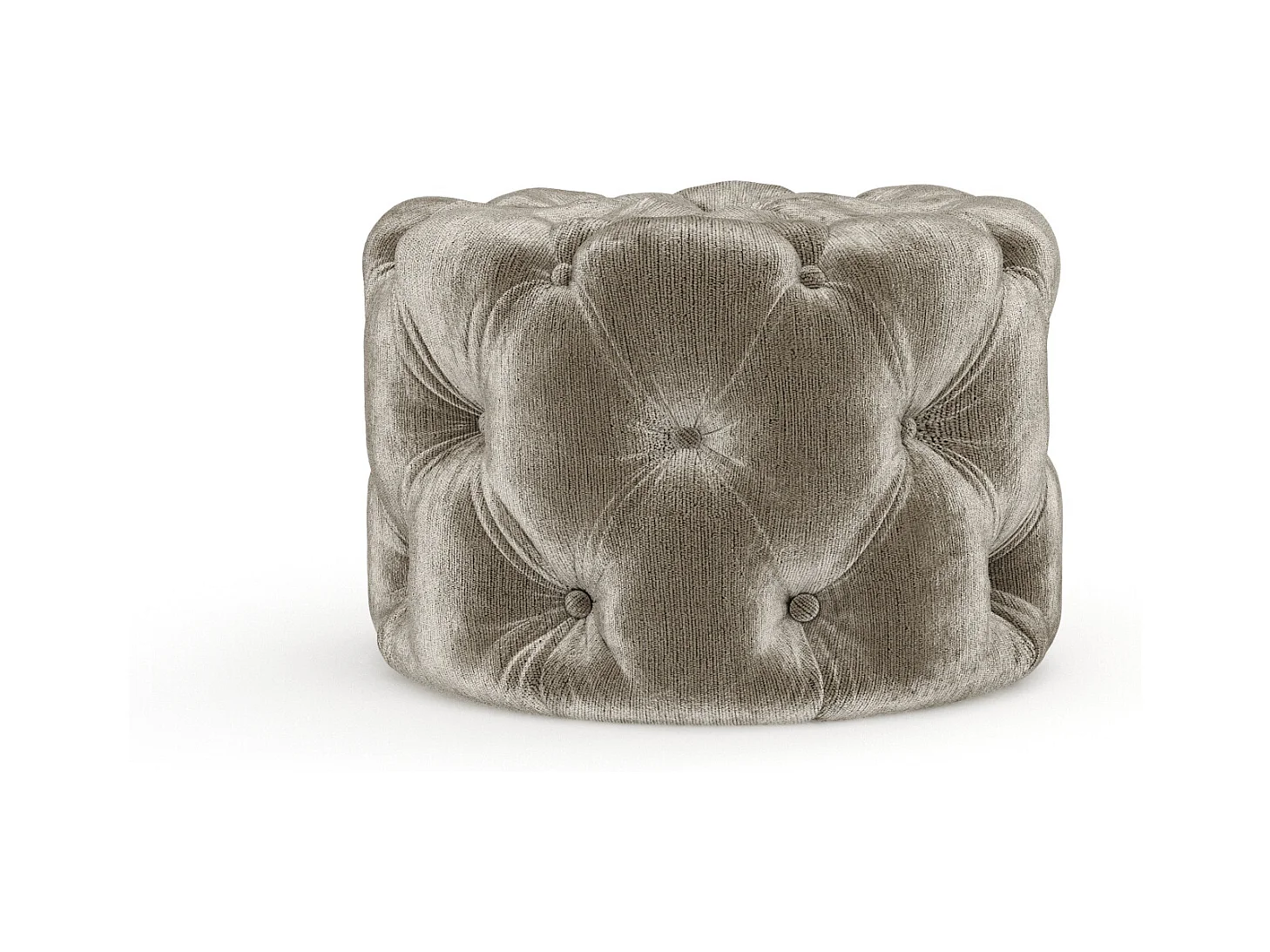Pouf en tissu chenille Cosimo - beige