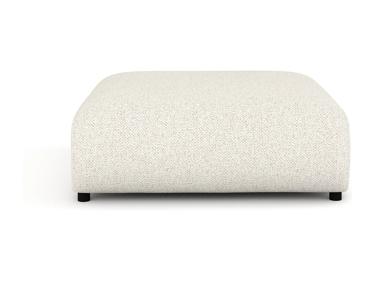 Pouf en tissu bouclette Zanzibar - 110x110 cm - beige clair