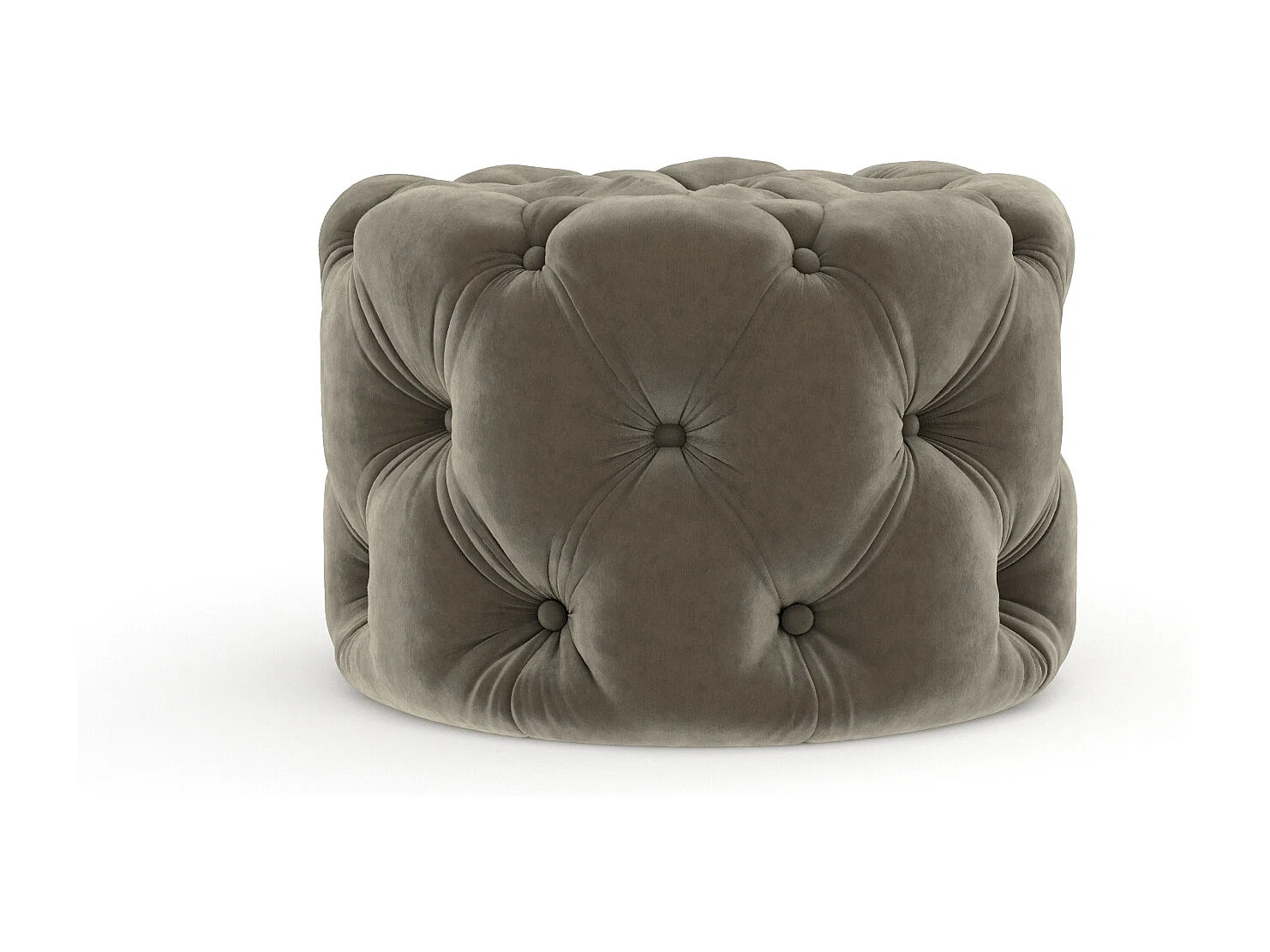 Pouf en velours Cosimo - taupe