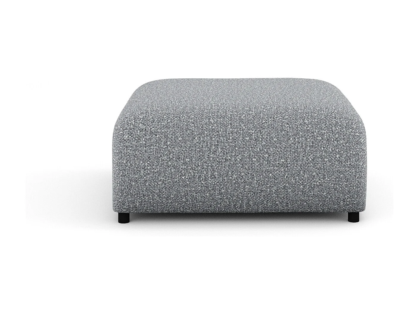 Pouf en tissu bouclette Zanzibar - 88x88 cm - gris