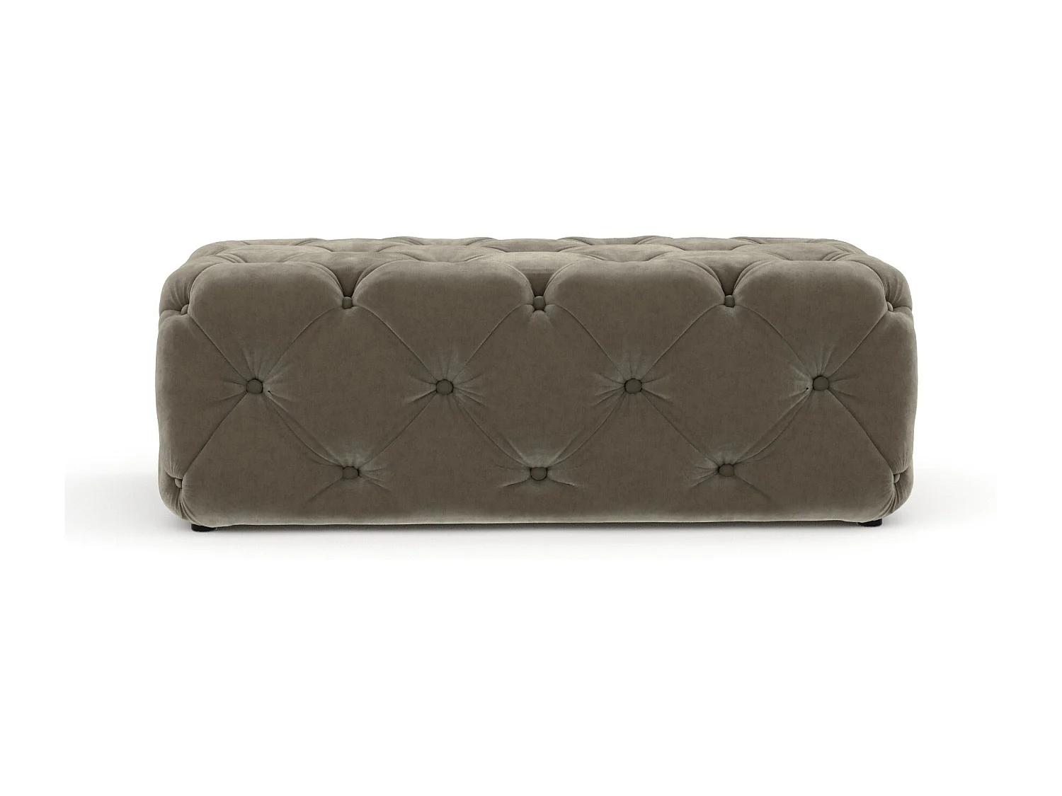 Pouf en velours Cosimo - taupe