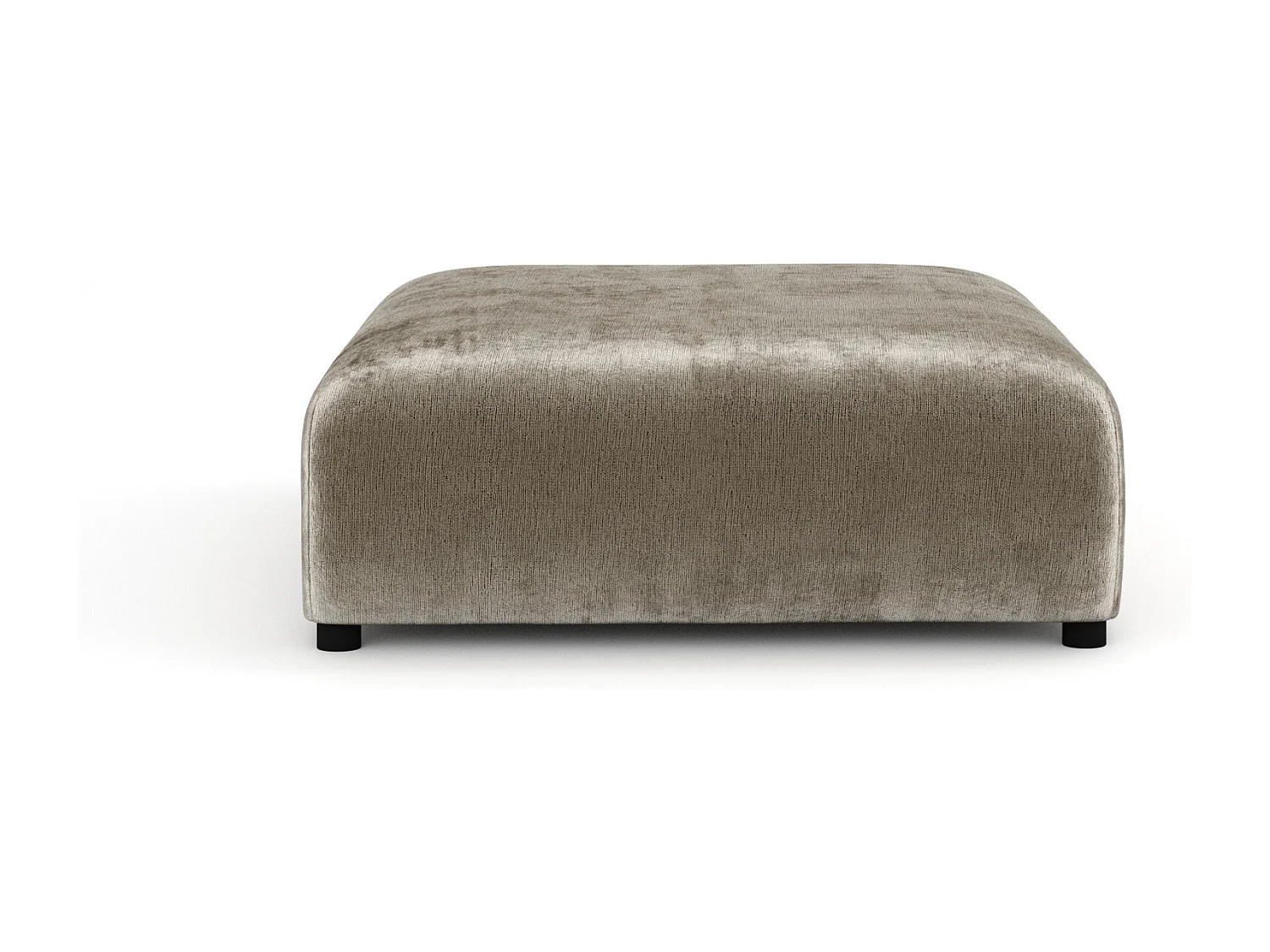 Pouf en tissu chenille Zanzibar - 110x110 cm - beige