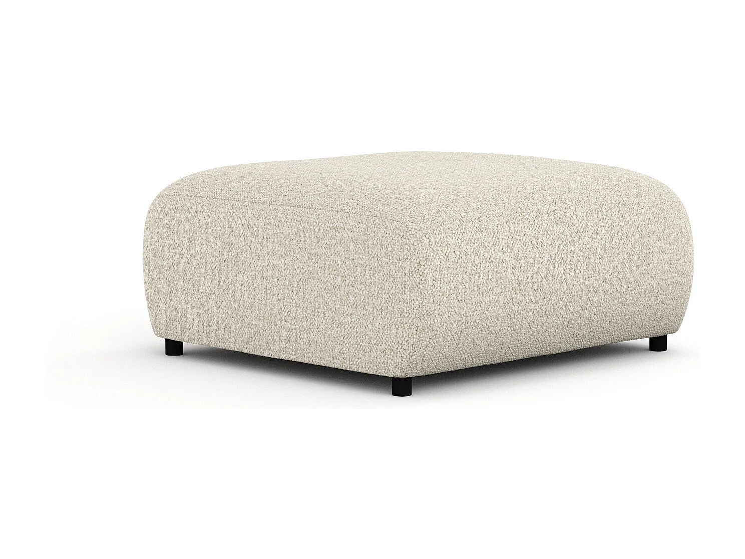 Pouf en tissu bouclette Zanzibar - 88x88 cm - beige